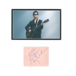 Roy Orbison (1936-1988) Singer 12x13 Double Mounted Photo Display With Signed Album Page. Good