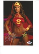 Brooke Adams signed 10x8 colour photo. Wrestler. Good Condition. All autographs are genuine hand