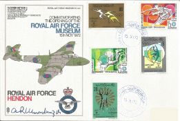RARE signed flown RAF Hendon Commemorating the Opening of the Royal Air Force Museum 15th Nov 1972