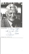 Richard Adams signed 6x4 black and white photo. Author of Watership Down. Dedicated. Good Condition.