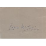 Edward Heath signed album page. Good Condition. All autographs are genuine hand signed and come with