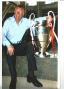 Football Alex Ferguson signed 12 x 8 inch colour photo with European Cup. Good Condition. All