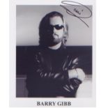 Barry Gibb signed 10 x 8 inch photo. of the iconic songwriter. Good Condition. All autographs are