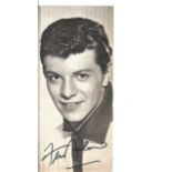 Frankie Avalon signed black and white newspaper photo. Good Condition. All autographs are genuine