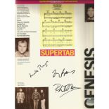 Genesis Music Book Signed To The Back Page By Phil Collins, Tony Banks and Mike Rutherford. Good