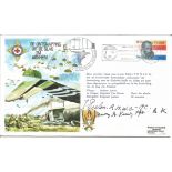 Flt Lt Henry A. King and J Peelan RMWO MC signed flown De Ontsnapping Uit De Slag Om Arnhem FDC No