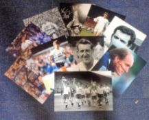 Football Spurs collection 10 signed photos from some White Hart Lane legends names include Martin