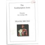 Frank Bruno signed event programme. Signed on front cover. Good Condition. All autographs are