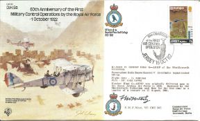 F.M.F. West VC CBE MC signed flown 60th Anniversary of the First Military Control Operations by