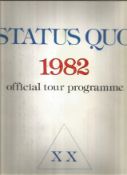 Status Quo 1982 official tour programme unsigned. Good Condition. All autographs are genuine hand