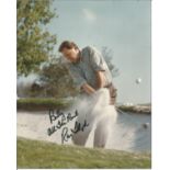 Ray Floyd signed 10x8 colour photo. American golfer. Dedicated. Good Condition. All autographs are