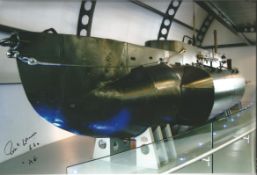 John Lorimer signed 12x8 colour photo of X24 Sub at the Royal Navy Submarine Museum. Good Condition.