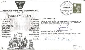 Andree Antoine OBE nee Dumont and Comtesse Andree De Jongh GM signed flown Liberation of the