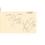 Gerry and Fred Marsden signed album page. Good Condition. All autographs are genuine hand signed and