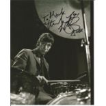 Charlie Watts signed 10x8 black and white photo. Dedicated. Good Condition. All autographs are