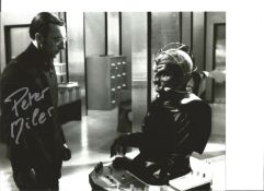 Peter Miles 8x10 signed Dr Who black and white photo pictured as Nyder in Genesis of the Daleks
