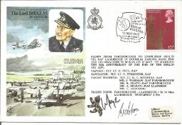 Grp Cpt R.M. Robson and Colonel Vernon L. Frye signed flown The Lord Douglas of Kirtleside FDC No.