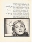 Lizabeth Scott signed magazine page. Good Condition. All autographs are genuine hand signed and come