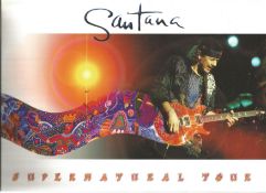 Santana - supernatural tour programme unsigned. Good Condition. All autographs are genuine hand