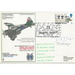 Bryn Morgan, J.Tiot signed flown 25th Anniversary of the Royal Air Forces Escaping Society 25th