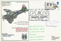 Bryn Morgan, J.Tiot signed flown 25th Anniversary of the Royal Air Forces Escaping Society 25th
