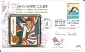 Graeme Smith signed 1996 Olympic Games FDC. 1996 Olympic Bronze Medallist in 1500 freestyle