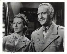 David Niven and Deborah Kerr Signed 10 x 8 b/w photo to Michael, few dings. Condition 8/10. All