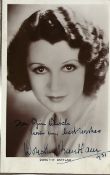 Dorothy Bartlam Signed vintage 6 x 4inch b/w photo fixed to black card. For Jim Wutch With my best