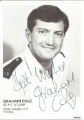 Graham Cole signed 6 x 4 inch b/w portrait photo from TV series The Bill. Condition 9/10. All