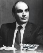 David Suchet Signed 10 x 8 inch b/w photo. Condition 8/10. All autographs are genuine hand signed