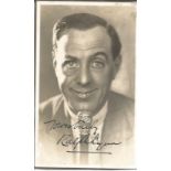 Ralph Lynn Signed 6 x 4 inch b/w photo mounted to card, slightly faded. Condition 6/10. All