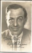 Ralph Lynn Signed 6 x 4 inch b/w photo mounted to card, slightly faded. Condition 6/10. All