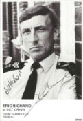 Eric Richard signed 6 x 4 inch b/w portrait photo from TV series The Bill. Condition 8/10. All
