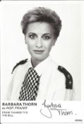 Barbara Thorn signed 6 x 4 inch b/w portrait photo from TV series The Bill. Condition 8/10. All