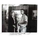 Christopher Cazenove Signed 10 x 8 inch b/w promo photo from Souvenir with Catherine Hicks, to Nora.