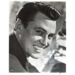 Russ Conway Signed 10 x 8 inch b/w portrait photo, inscribed to Robin lots of luck. Condition 9/