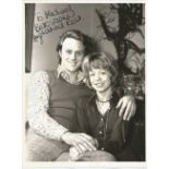 Christopher Cazenove & Angharad Rees Signed 8 x 6 inch b/w promo photo from Ticket to Ride, both