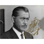 Toshiro Mifune Signed 10 x 8 b/w photo Grading for English signature underneath Japanese writing