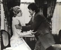 Charles Bronson & Jill Ireland Signed 10 x 8 inch b/w photo From Noon Till Three, few dings to
