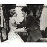 Charles Bronson & Jill Ireland Signed 10 x 8 inch b/w photo From Noon Till Three, few dings to