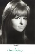Jane Asher signed 6 x 4 inch b/w portrait photo, young image. Condition 9/10. All autographs are