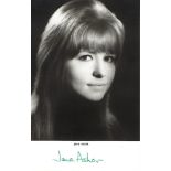 Jane Asher signed 6 x 4 inch b/w portrait photo, young image. Condition 9/10. All autographs are