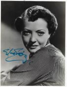 Sylvia Sidney Signed photo black and white 10 x 7. 5 inch. Condition report out of 10, 8. Very minor