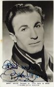 Barry Morse Signed 6 x 4 inch b/w photo mounted to card, slight fading. Condition 7/10. All