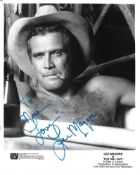 Lee Majors Signed 10 x 8 b/w promo photo from Fall Guy, to Nora. Condition 7/10. All autographs
