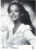 Diane Solomon Signed promo photo 6 x 4 inch b/w. Condition 8/10. All autographs are genuine hand