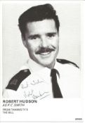 Robert Hudson signed 6 x 4 inch b/w portrait photo from TV series The Bill. Condition 8/10. All