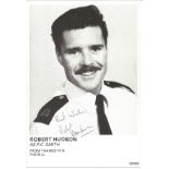 Robert Hudson signed 6 x 4 inch b/w portrait photo from TV series The Bill. Condition 8/10. All