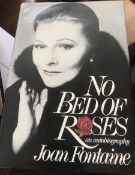 Joan Fontaine Signed hardback book No Bed of Roses . All autographs are genuine hand signed and come