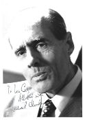 Leonard Cheshire VC signed 7 x 5 inch b/w photo to Len. Condition 8/10. All autographs are genuine